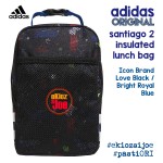 Adidas Santiago 2 Insulated Lunch Bag Icon Brand Love Black/Bright Royal Blue