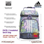 Adidas Excel 2 Insulated Lunch Bag Adi Multi Collage Light Purple/Onyx Grey