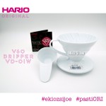 PAKET TRIO HARIO V60 01 VCS WHITE ( VD-01W, VCF-01-40W & VCS-01B  )