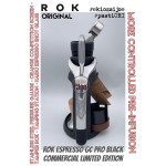 ROK ESPRESSO GC PRO BLACK Commercial Limited Edition SS Pressure Gauge-MORE CONTROLLED PRE-INFUSION VARIANT