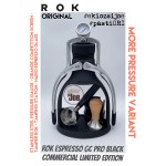 ROK ESPRESSO GC PRO BLACK Commercial Limited Edition SS Pressure Gauge-MORE PRESSURE Variant