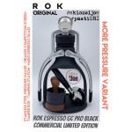 ROK ESPRESSO GC PRO BLACK Commercial Limited Edition SS Pressure Gauge-MORE PRESSURE Variant